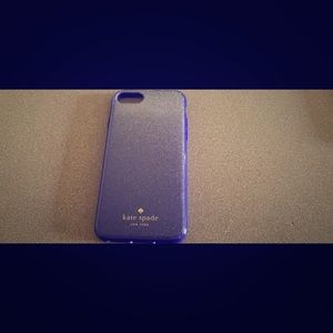 EUC Kate Spade IPhone 7 Purple Glitter Case!